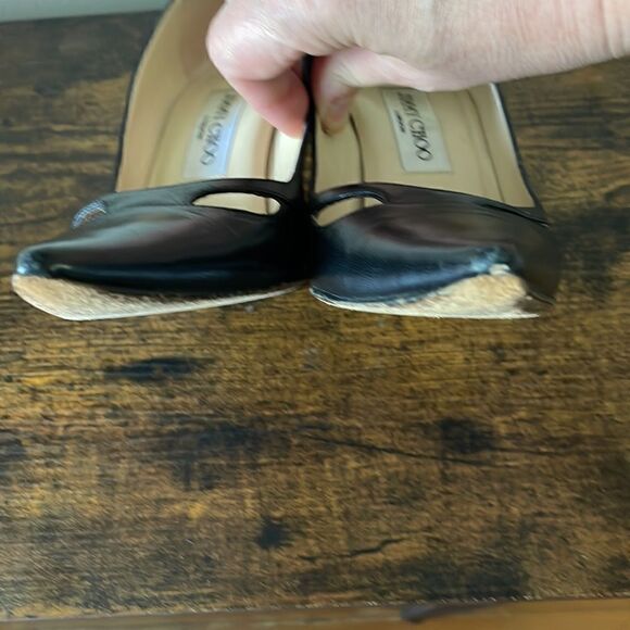 Jimmy Choo Black Leather
Cut-Out Pointed Toe Pumps Size 38 - Picture 10 of 13